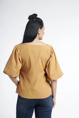 Smocked peplum tops for women