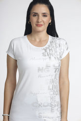Women’s Foil Printed Casual T-Shirt