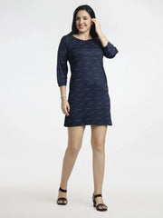 Women's Navy Bodycon Dress - Stylish and Chic Design - ASTRON