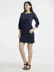 Women's Navy Bodycon Dress - Stylish and Chic Design - ASTRON