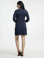 Women's Navy Bodycon Dress - Stylish and Chic Design - ASTRON
