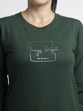 Women’s Green Printed Full-Sleeve Top