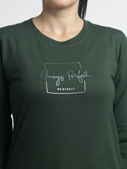 Women's Green Printed Top - Full-Sleeve Style for Effortless Fashion - ASTRON