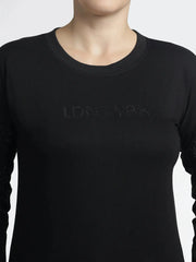 Women’s Embellished Black Sweatshirt for Stylish Comfort - ASTRON