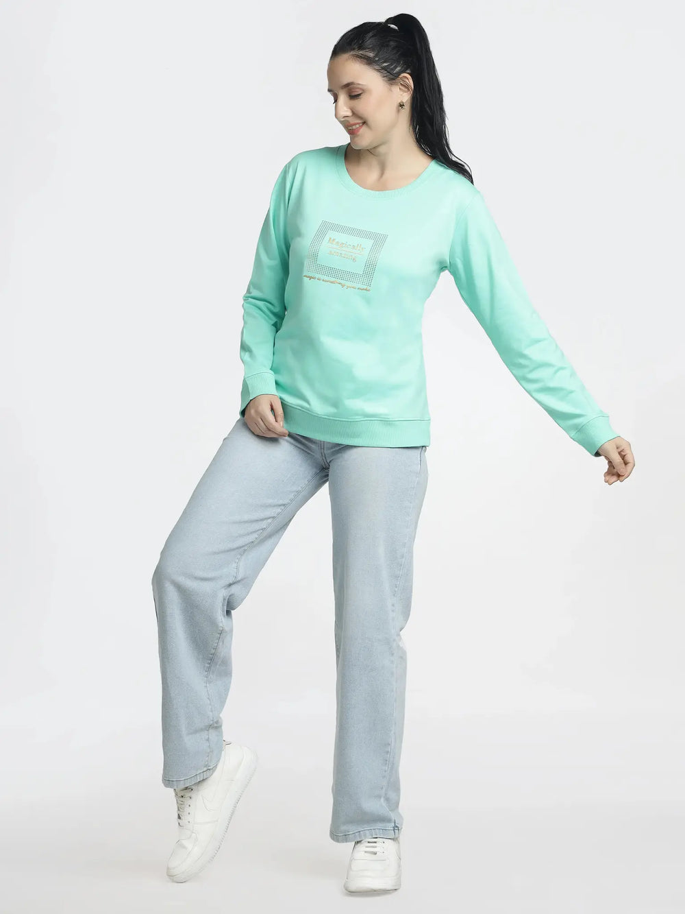 Womens Printed Sweatshirt with Magically Amazing Design - ASTRON