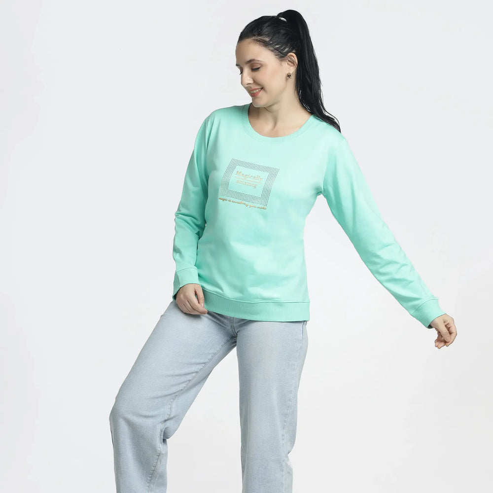 Womens Printed Sweatshirt with Magically Amazing Design - ASTRON