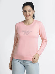 Womens Printed Sweatshirt - Being Awesome - ASTRON