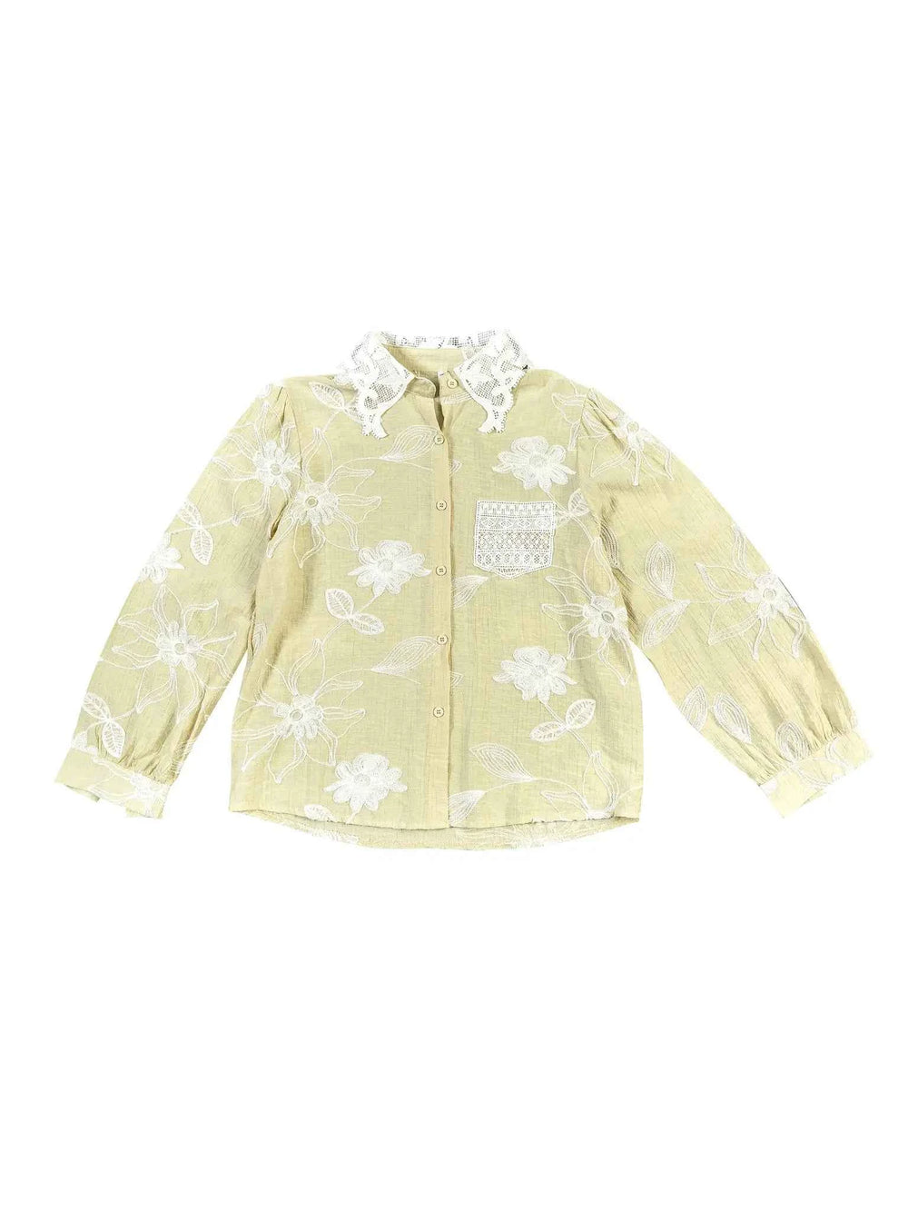 Astron- Elegant Lace Collar Comfort Fit Shirt For Women