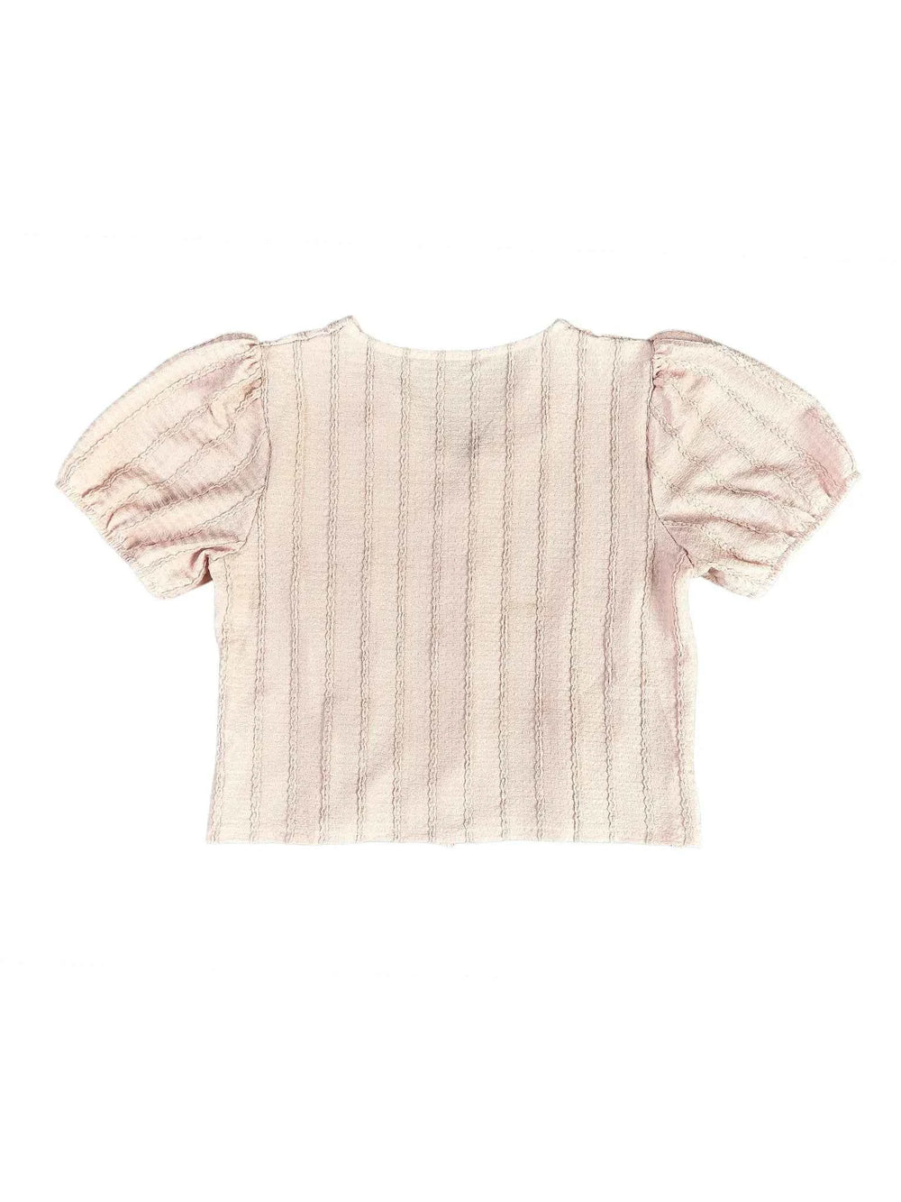 Astron Textured Crop Top with Vertical Pintuck Detailing