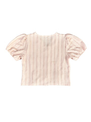 Astron Textured Crop Top with Vertical Pintuck Detailing