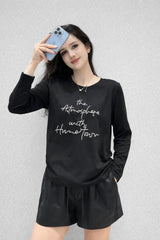 Women’s Printed Casual Long-Sleeve T-Shirt - ASTRON