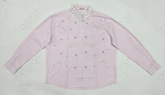 Women's Striped Embellished Shirt for Trendsetting Fashionistas - ASTRON