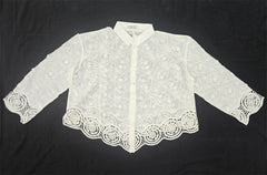 Women’s Lace Shirt with Embroidered Lace Detail - ASTRON