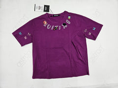 Women’s Oversized Embroidered Down-Shoulder T-Shirt - ASTRON