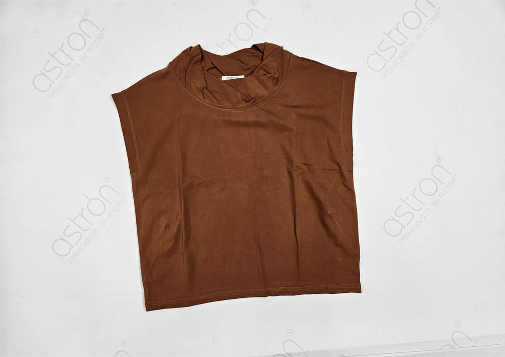 Women’s Draped Cowl Neck Casual Top - ASTRON