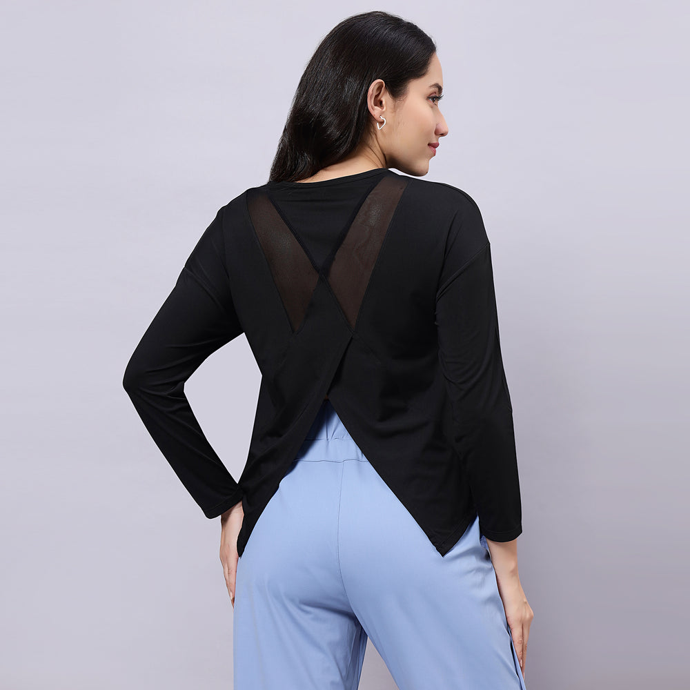 Full Sleeves Active wear T-Shirt.