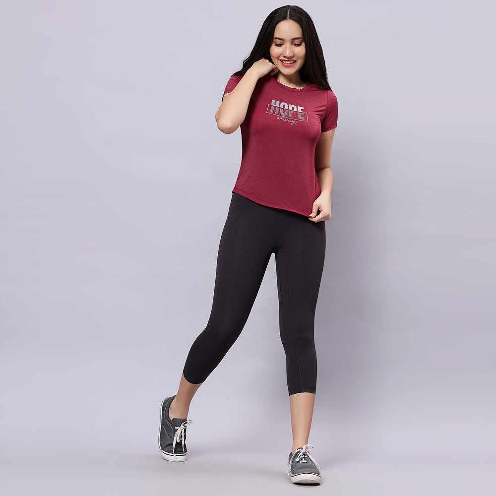 Active Wear Apple Bottom Cut T-Shirt.