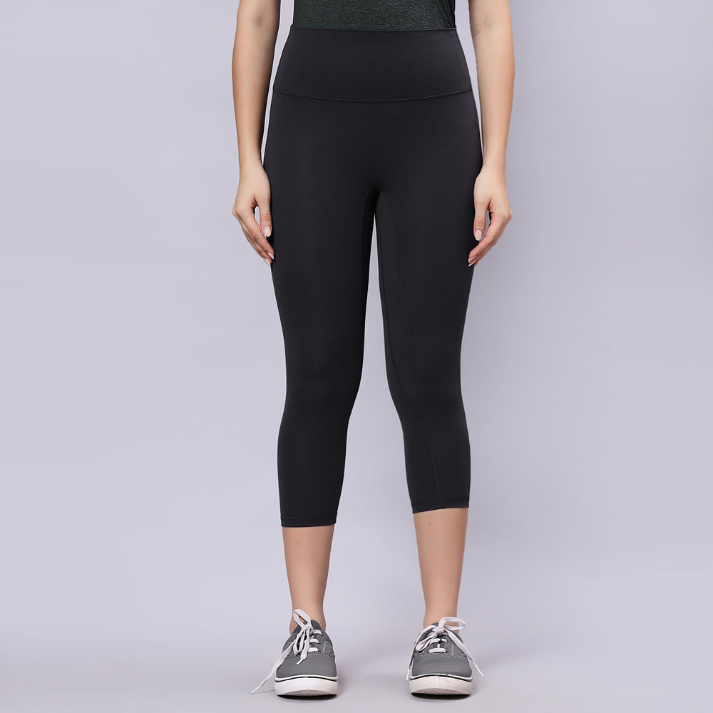High-Waisted Four Way Highly Stretchable Cropped Leggings.