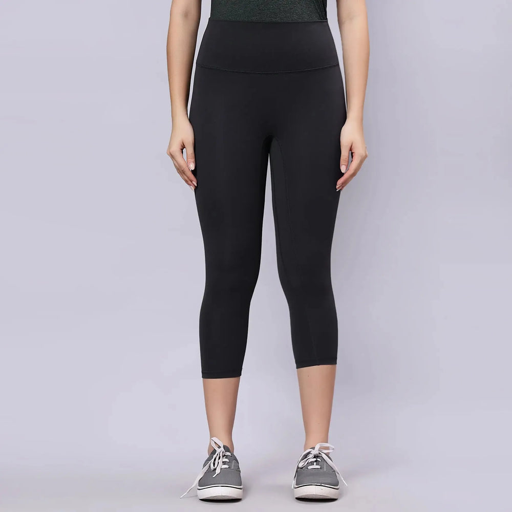 Astron – High-Waisted 4-Way Stretch Cropped Sports/Gym Leggings for Women