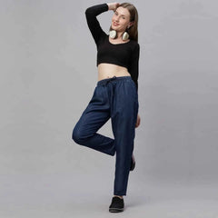 Astron – Lightweight Silky Baggy Fit Mid-Waist Jeans