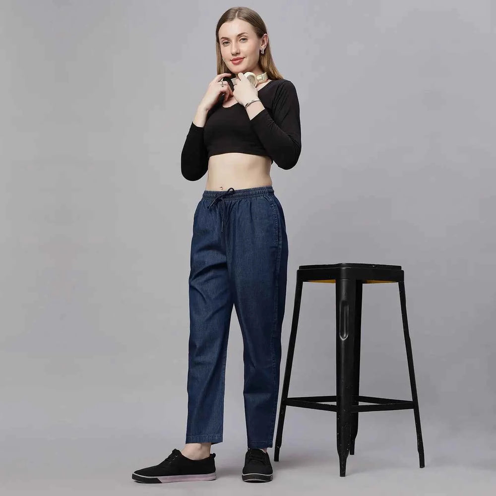 Astron – Lightweight Silky Baggy Fit Mid-Waist Jeans