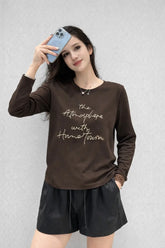Women’s Printed Casual Long-Sleeve T-Shirt - ASTRON
