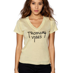 Astron - Embroidered V-Neck Ribbed Knit Top