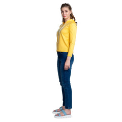 Leaf Print Hoodie for Women - Stylish Full Sleeve Pullover with Nature-Inspired Design - ASTRON