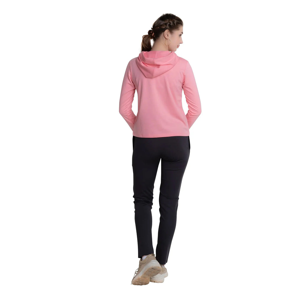 Leaf Print Hoodie for Women - Stylish Full Sleeve Pullover with Nature-Inspired Design - ASTRON