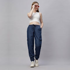 Silky Denim Cargo Jogger Jeans Pant.