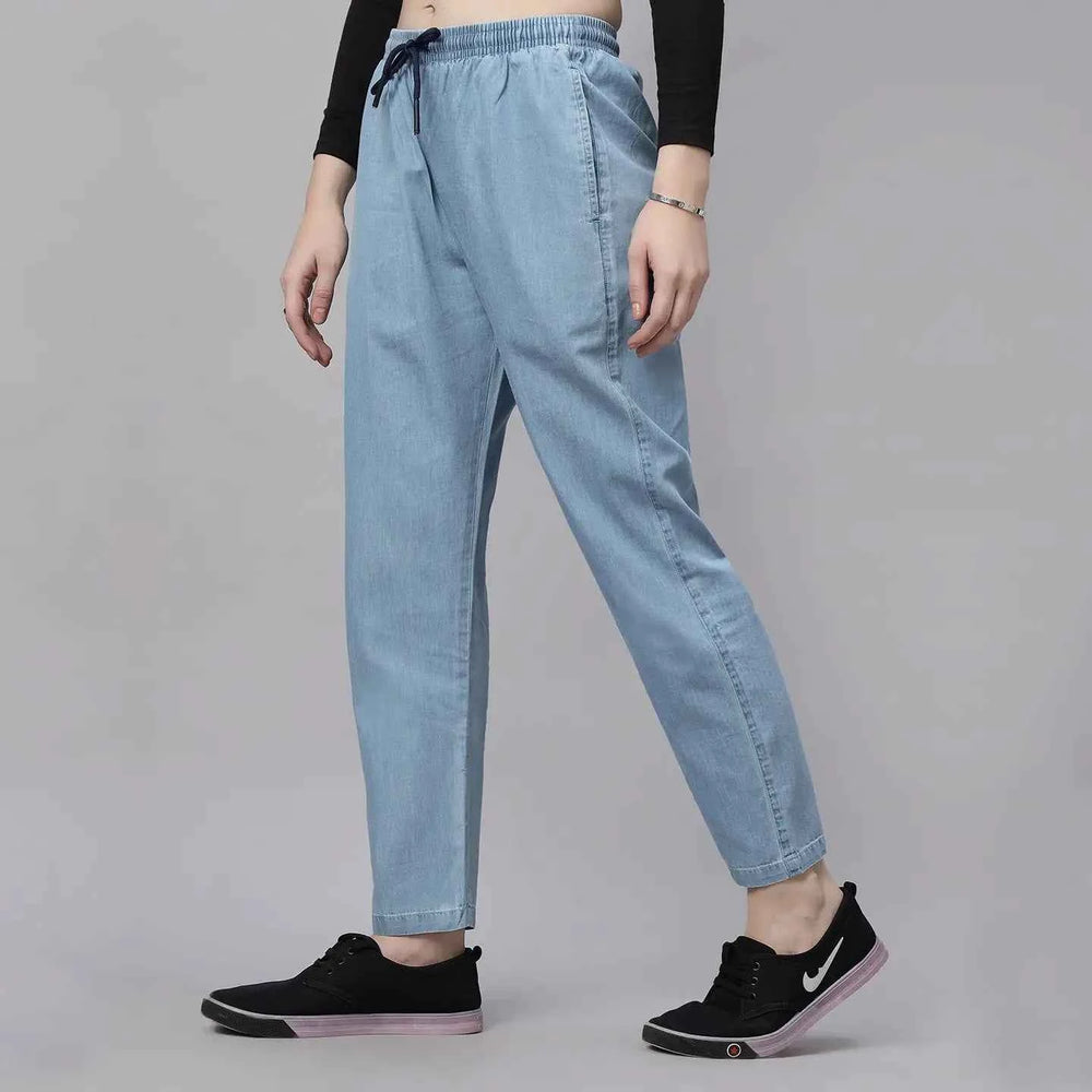 Astron – Lightweight Silky Baggy Fit Mid-Waist Jeans