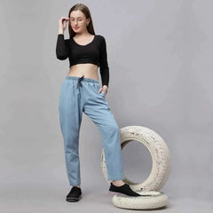 Astron – Lightweight Silky Baggy Fit Mid-Waist Jeans