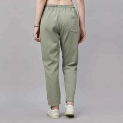 Astron – Tencel Baggy Fit Mid-Waist Pista Green Denim Jeans for Women