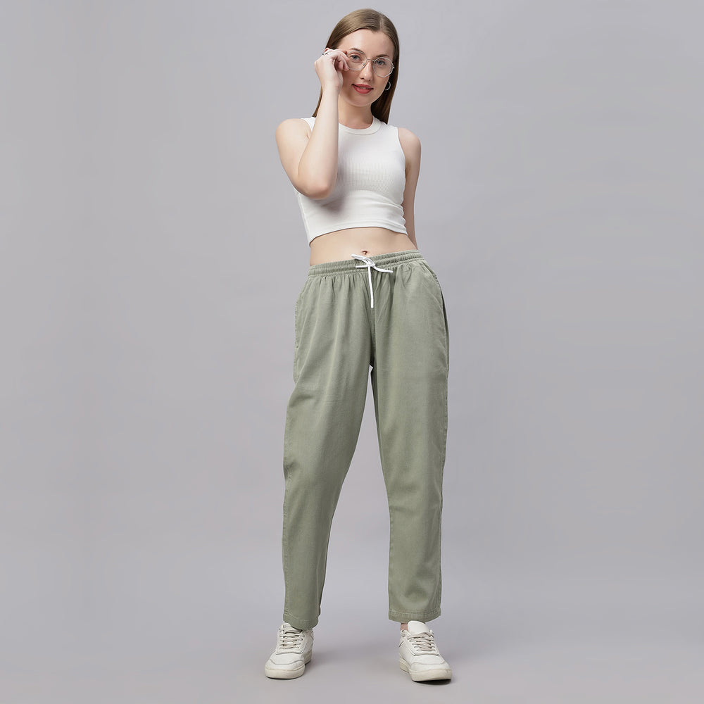 Tencel Baggy Fit Mid Waist Denim Jeans Pant.