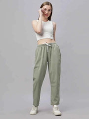 Astron – Tencel Baggy Fit Mid-Waist Pista Green Denim Jeans for Women