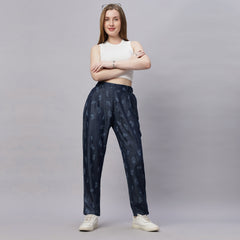 Printed Korean Fit Silky Denim Jeans Pant.