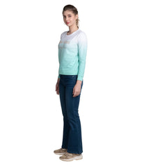 Long Sleeve Chest Printed Ladies Long Sleeve Cotton T-Shirt - ASTRON