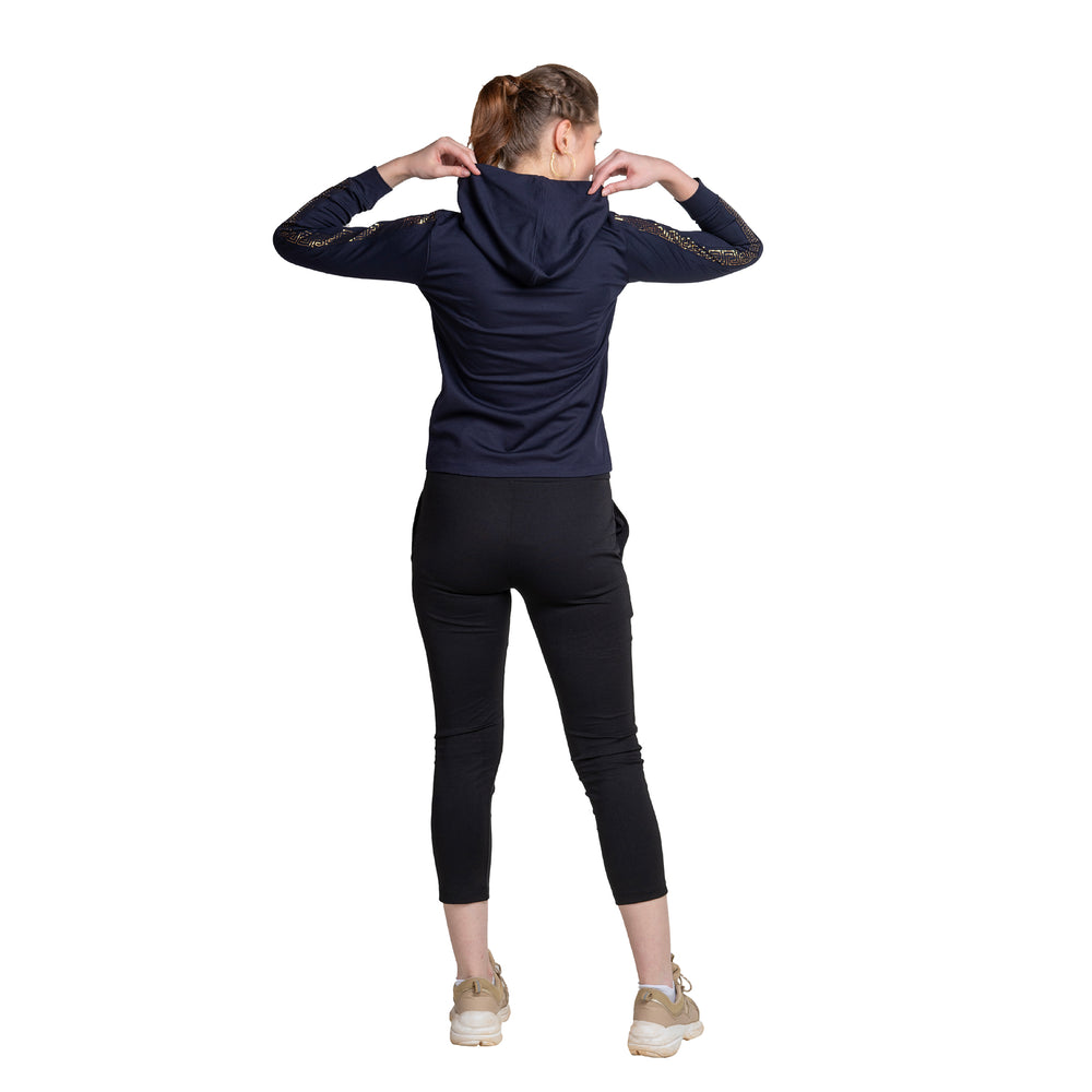 Typography printed Ladies Long Sleeve Hoodie.