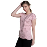 Magyar Sleeves Typography Print Cotton T-shirt / Tee For Women.