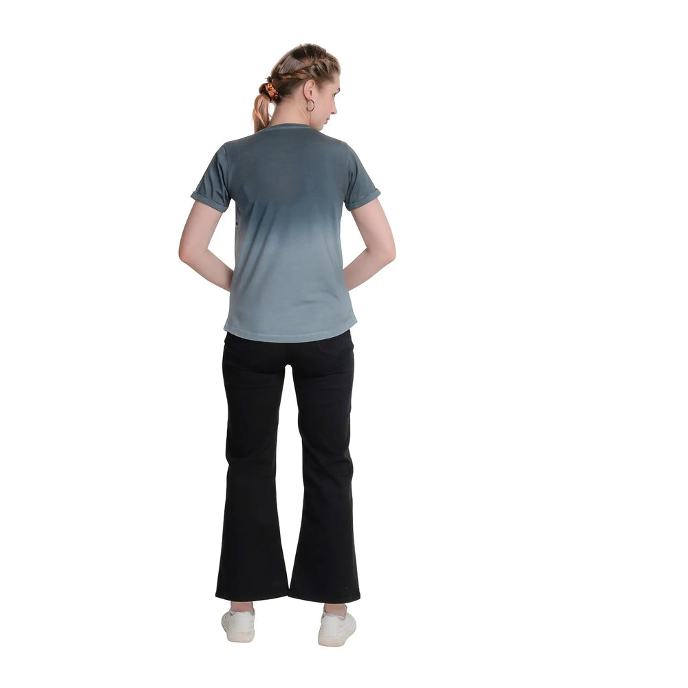 Astron Printed Cotton T-Shirt for Women - Round Neck Style - ASTRON