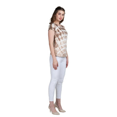 Astron Tie-Dye Cotton T-Shirt for Women - Stylish Round Neck Design - ASTRON