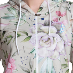 Floral Print Women's Full Sleeve Zip-through Hoodie