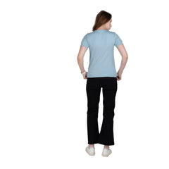 Astron – Designer Printed Round Neck Half Sleeves Cotton T-Shirt for Women