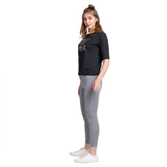 Astron – Boat Neck Printed Cotton T-Shirt for Women