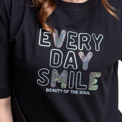 Astron – Boat Neck Printed Cotton T-Shirt for Women