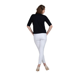 Astron – Boat Neck Printed Cotton T-Shirt for Women