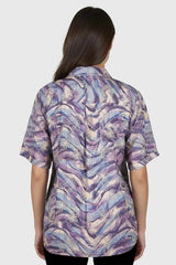 Astron – Abstract Swirl Print Shirt For Women