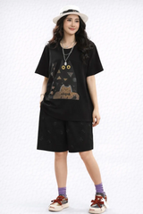 Women’s Oversized Graphic Hip-Length T-Shirt - ASTRON