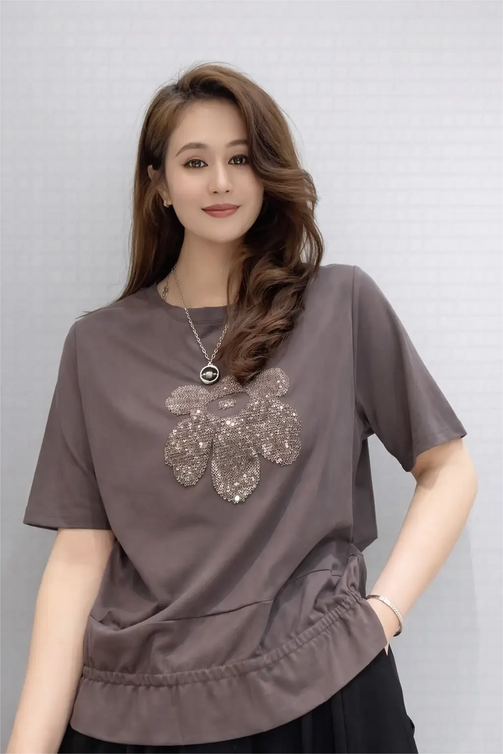 Women’s Embellished Casual Top - ASTRON