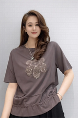 Women’s Embellished Casual Top - ASTRON